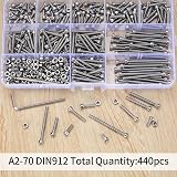 HAOCHEN 440 Pcs M3 Bolts Nuts Set Stainless Steel Hex Socket Head Screws view 5