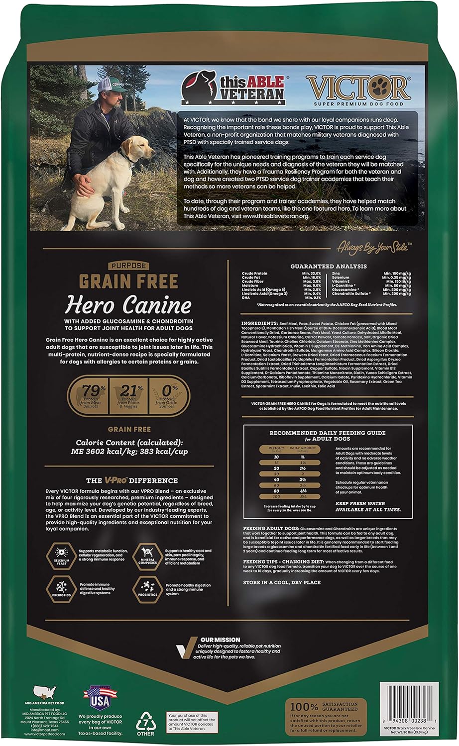 Victor hero canine dog food Clearance