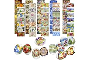 DIXIMUS Pack 10 Thermo Heat Shrink Sleeves - Easter Egg Decorating Kit - Ukrainian Pysanky Supplies - Decorative Egg Wraps - Easter Decoration Wraps Pysanka Pysanky - for 70 Eggs