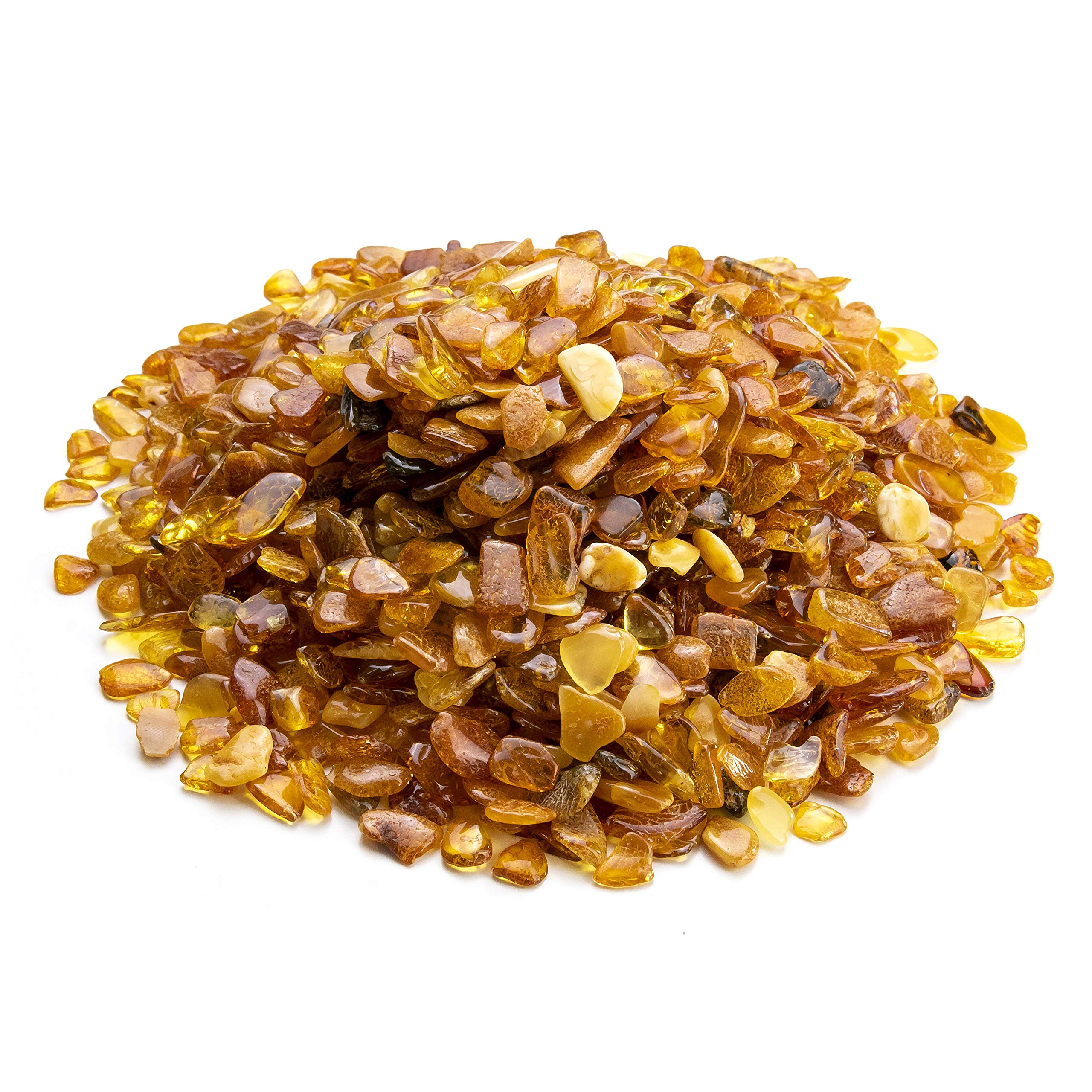 Amber Stones Polished and Raw 100% Natural Baltic Chips Resin Ambar Piedra for DIY Crafting Jewelry and Beading Loose Beads (No Holes) - Amber Culture