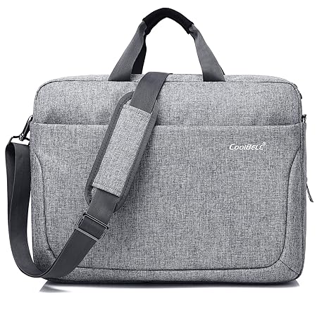 CoolBell 17,3 Zoll Laptop Tasche Multi-Fach Messenger Bag Business Aktentasche Arbeitstasche Nylon Notebook Schultertasche Um