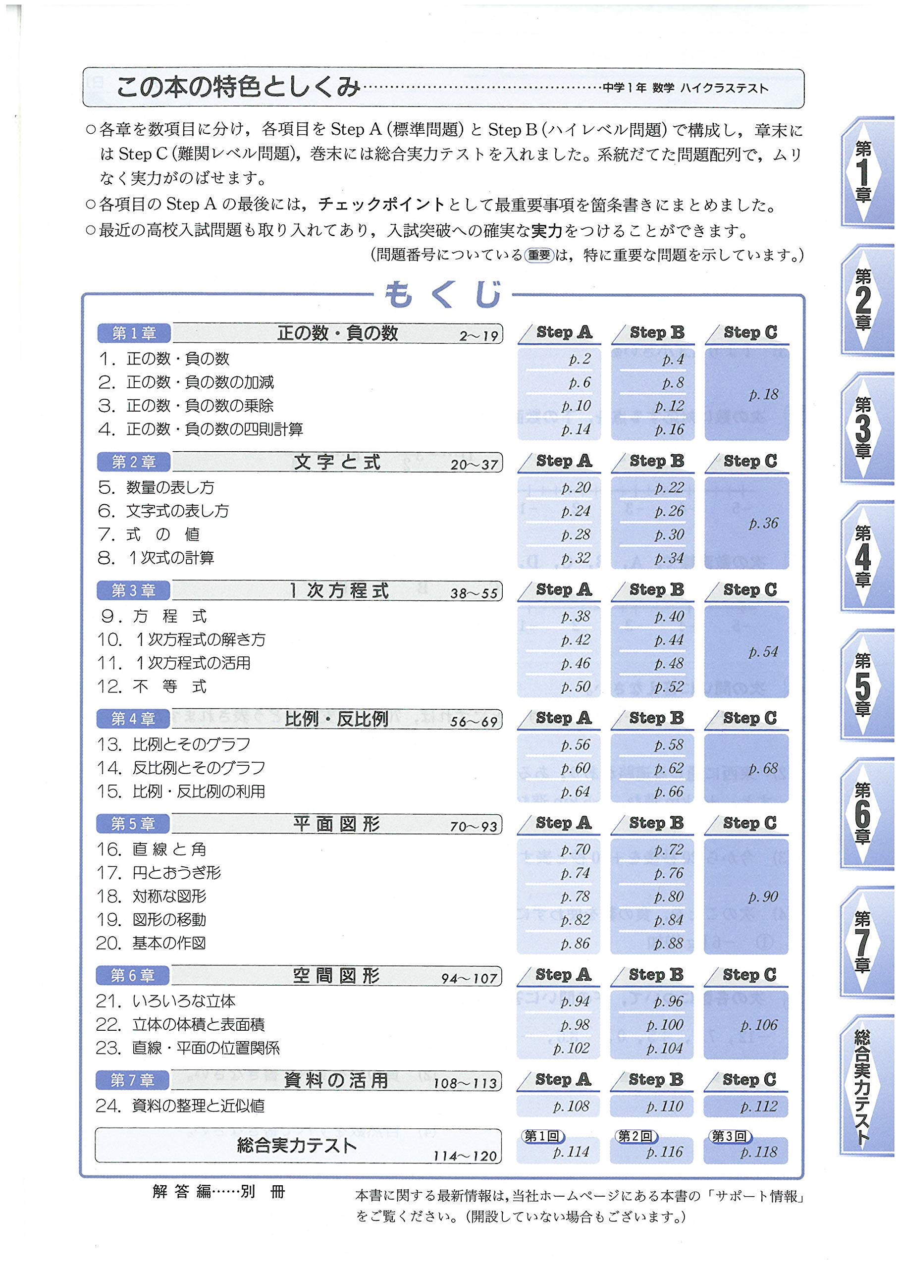 中学1年 数学 ハイクラステスト むりなく高い学力がつく Amazon Com Books