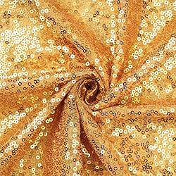 Trlyc Gold Sequin Tablecloth - 60x84inch Glitter