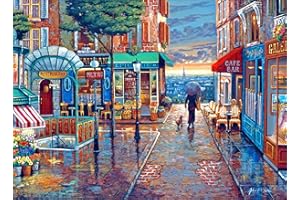 CHENGQISM Jigsaw Puzzles 1000 Pieces for Adults Romantic Town Jigsaw Puzzle Oil Painting Puzzles for Teens Kids Brain Teaser Classic Art Puzzles