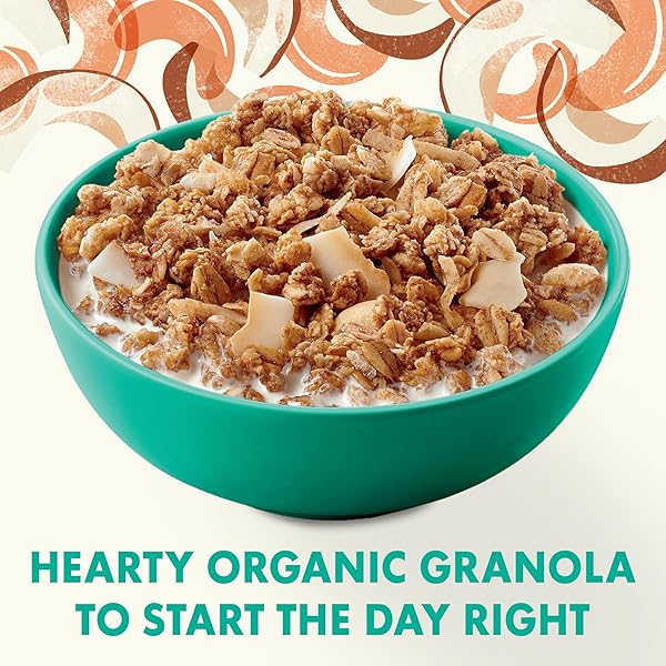 CASCADIAN FARM ORGANIC GRANOLA WITH NO ADDED SUGAR, COCONUT CASHEW CEREAL, RESEALABLE POUCH, 11 OZ.