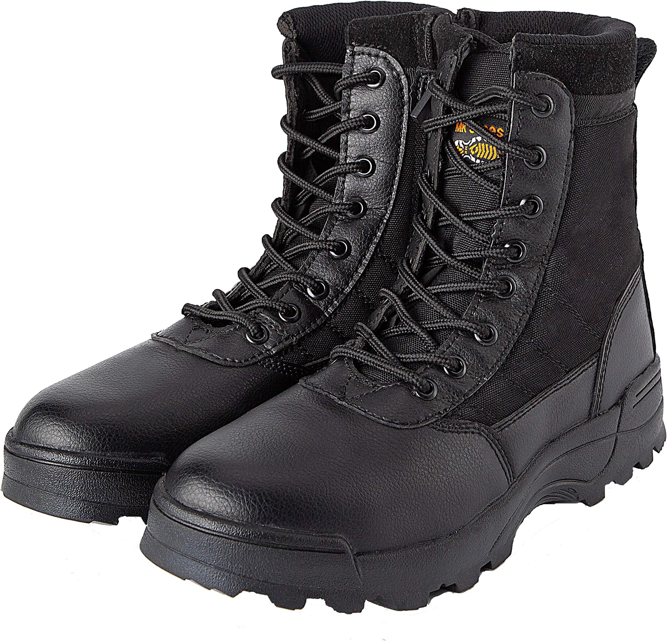 MK Mens Combat Boots Securtity Patrol Tactical Cadet Military Hiking Boots …