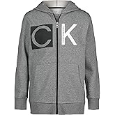 Calvin Klein boys Legacy Long Sleeve Full Zip Fleece Hoodie