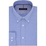 Tommy Hilfiger Camisa de Vestir para Hombre, Ajuste Regular, no Necesita  Planchado, a Cuadros, Rojo Rouge, 15\