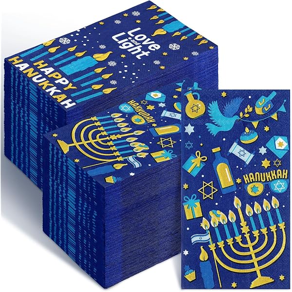 Decoración De Hanukkah - 9 Centros De Mesa De Panal, Azul Y Amarillo, 17x15 Cm