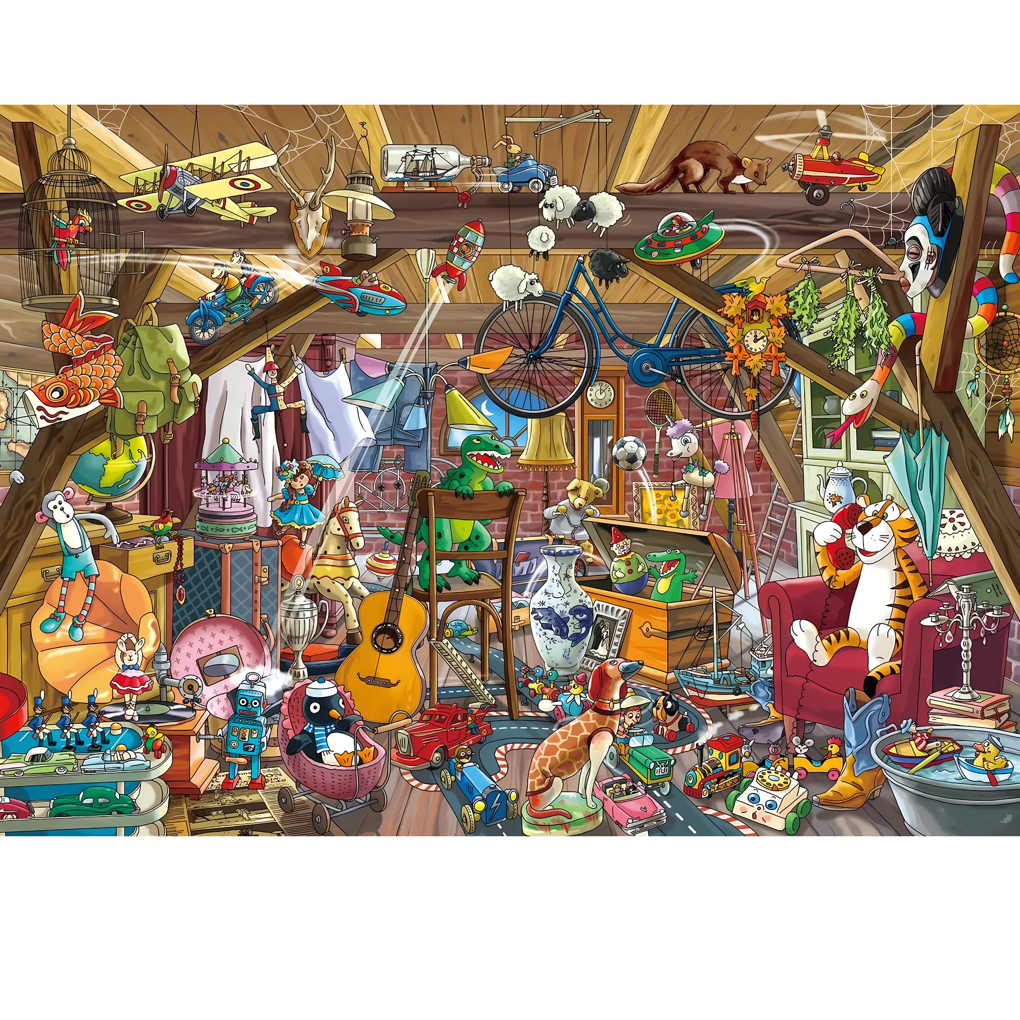 CREAFOMIFE 1000 Piece Jigsaw Puzzle for Adults, Attic on Scenes Hard Difficult Challenging Large Puzzle, Gift for Adult Puzzle Lovers （ 27.5 x 20 Inches ）