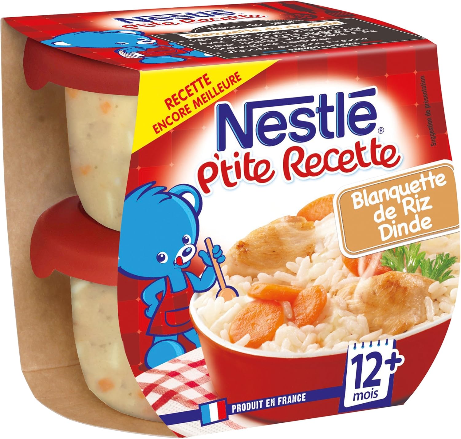 Nestle Bebe P Tite Recette Blanquette De Riz Dinde Plat Complet Des 8 Mois 2 X 0g Pack De 8 16 Plats Amazon Fr Epicerie