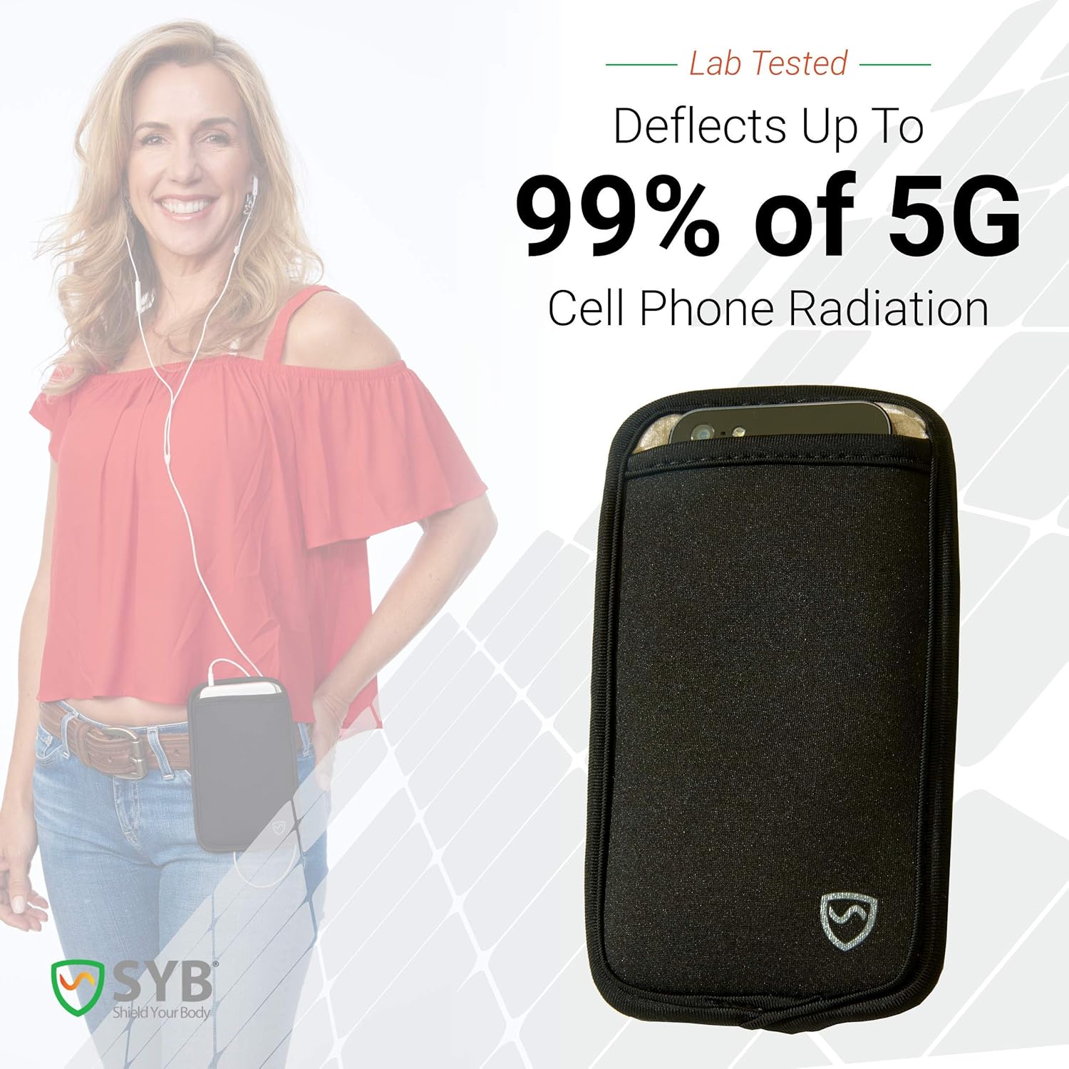 Shield Your Body Anti-Radiation Phone Pouch, EMF Blocking Sleeve, Black, Regular - Image 5