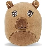 DolliBu Snug Mooshies Capybara Stuffed Animal - Wild Life Super Squishy Soft Sensory Plush Toy for Girls and Boys, Cute Small Kids Plush Animal Friend to Play, Squeeze, Soothe Stress, Cuddle - 4 Inch