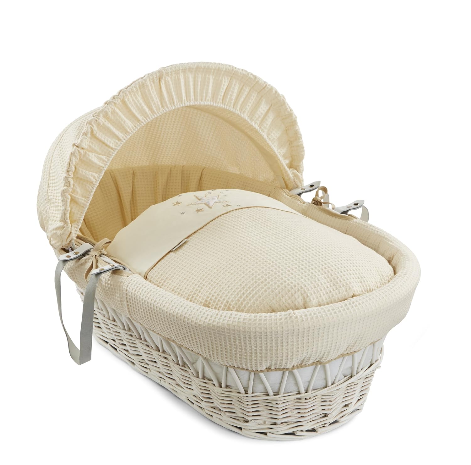 cream moses basket and stand