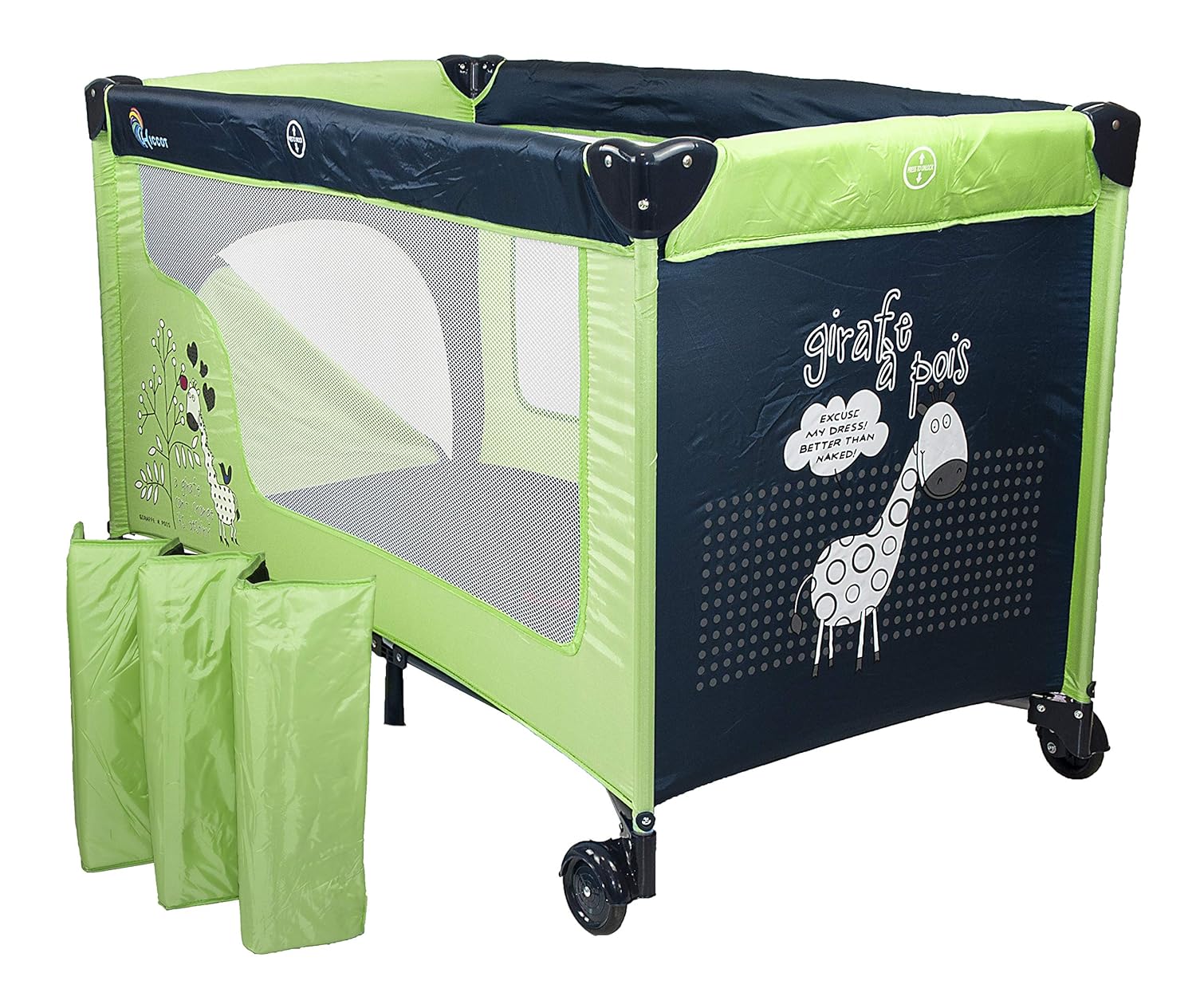 adjustable travel cot