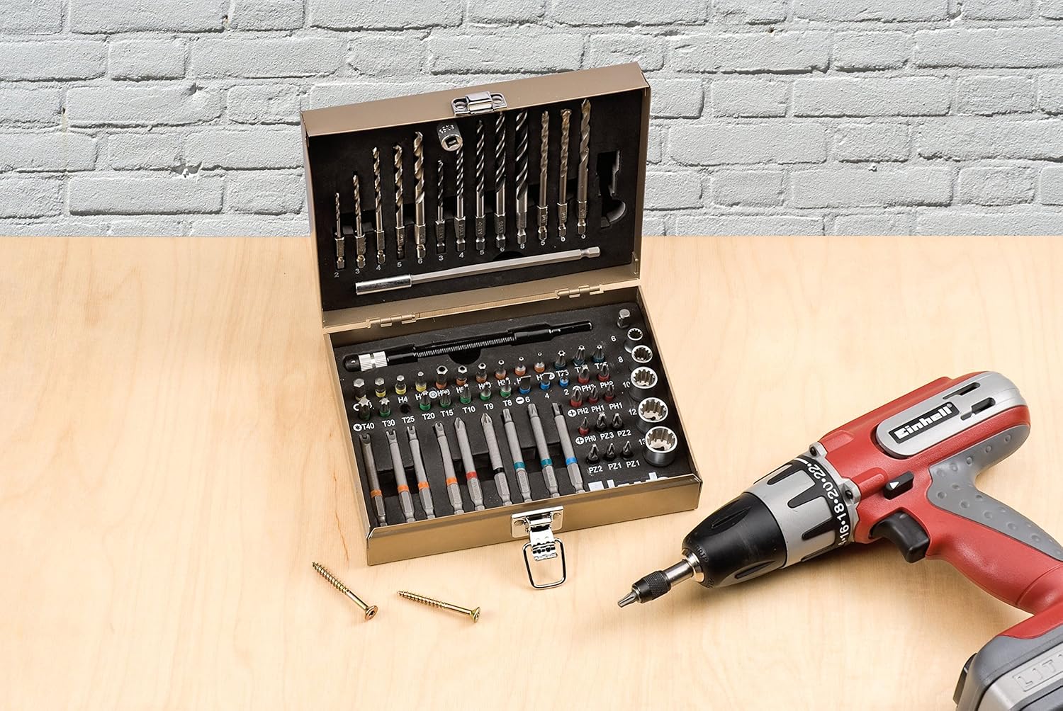 kwb Max-Box 67-Piece Drill and bit Set, consisting of bits, Drills, Long bits, sockets, Masonry & Wood Drills in a Sturdy Metal case - Image 5