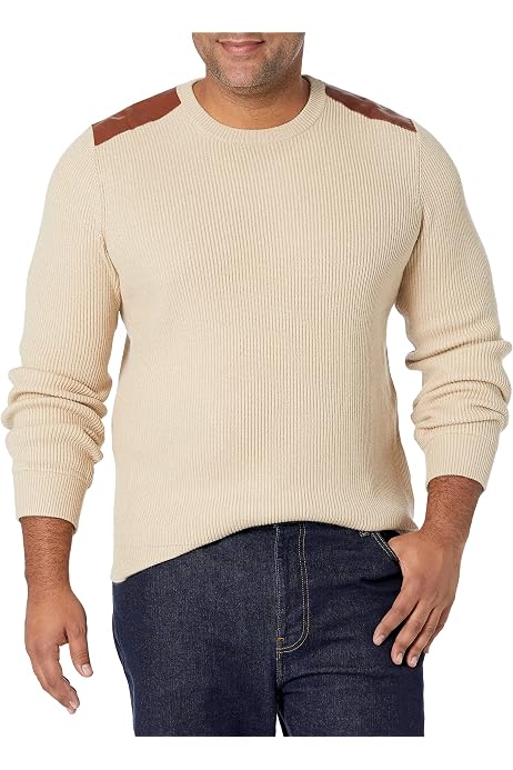 Liam Leather Patched Sweater 
