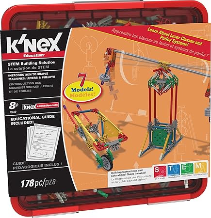 Amazon Com K Nex Education Intro To Simple Machines Levers And Pulleys Set 178 Pieces For Grades 3 5 Construction Education Toy Toys Games