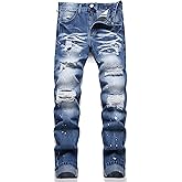 RXXKKK Men's Regular Slim Fit Jeans