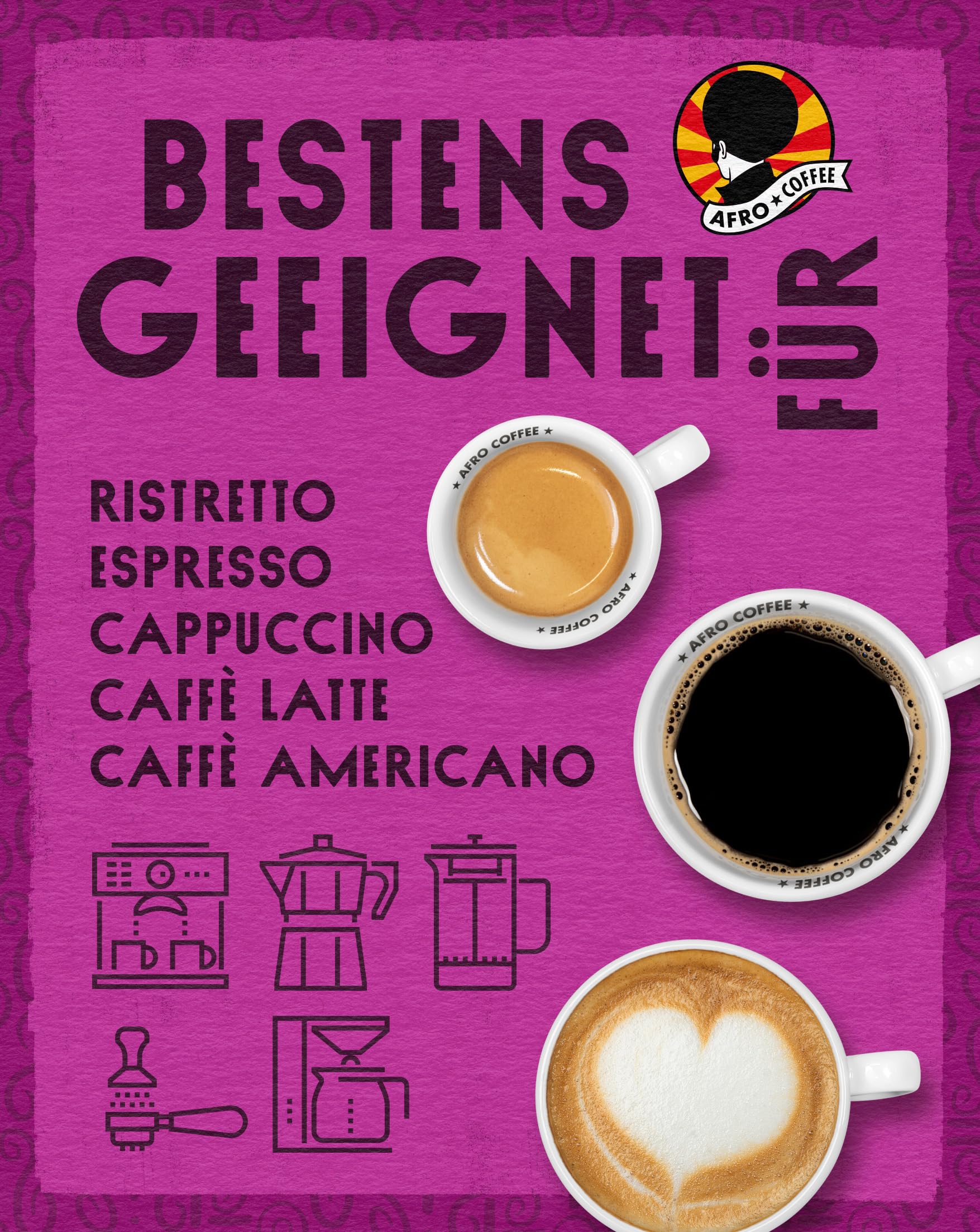 AFRO COFFEE Strong & Earthy I 500g Premium Bio Kaffeebohnen Fairtrade I Arabica & Robusta Bohnen I Bohnenkaffee aus Ostafrika mit nussiger Note I Kaffee Bohnen handgepflückt, dunkel geröstet, säurearm 3