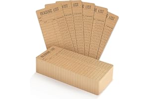 GETHELUD 110 PCS Reading List Bookmarks, Kraft Book Tracker and Reading Log Bulk Bookmarks for Book Lovers, Students, Teachers, Graduation Gifts, Back-to-School Supplies (3” x 7.9”)