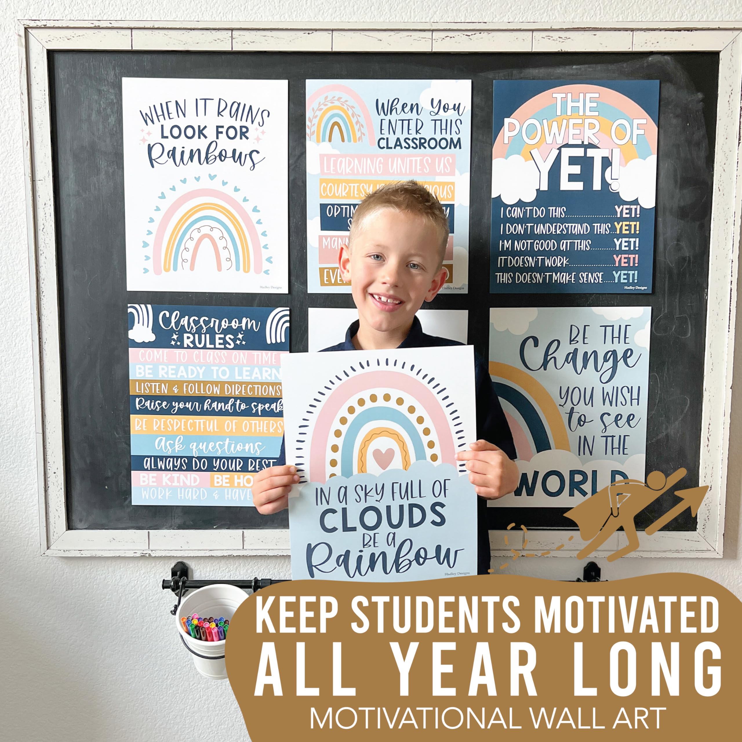 Mua Hadley Designs Motivational Posters for Classroom - 9 Growth ...