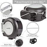 HomRush 30m Retractable Clothes Line, Heavy Duty Wall Mounted, 2 x 15m view 4