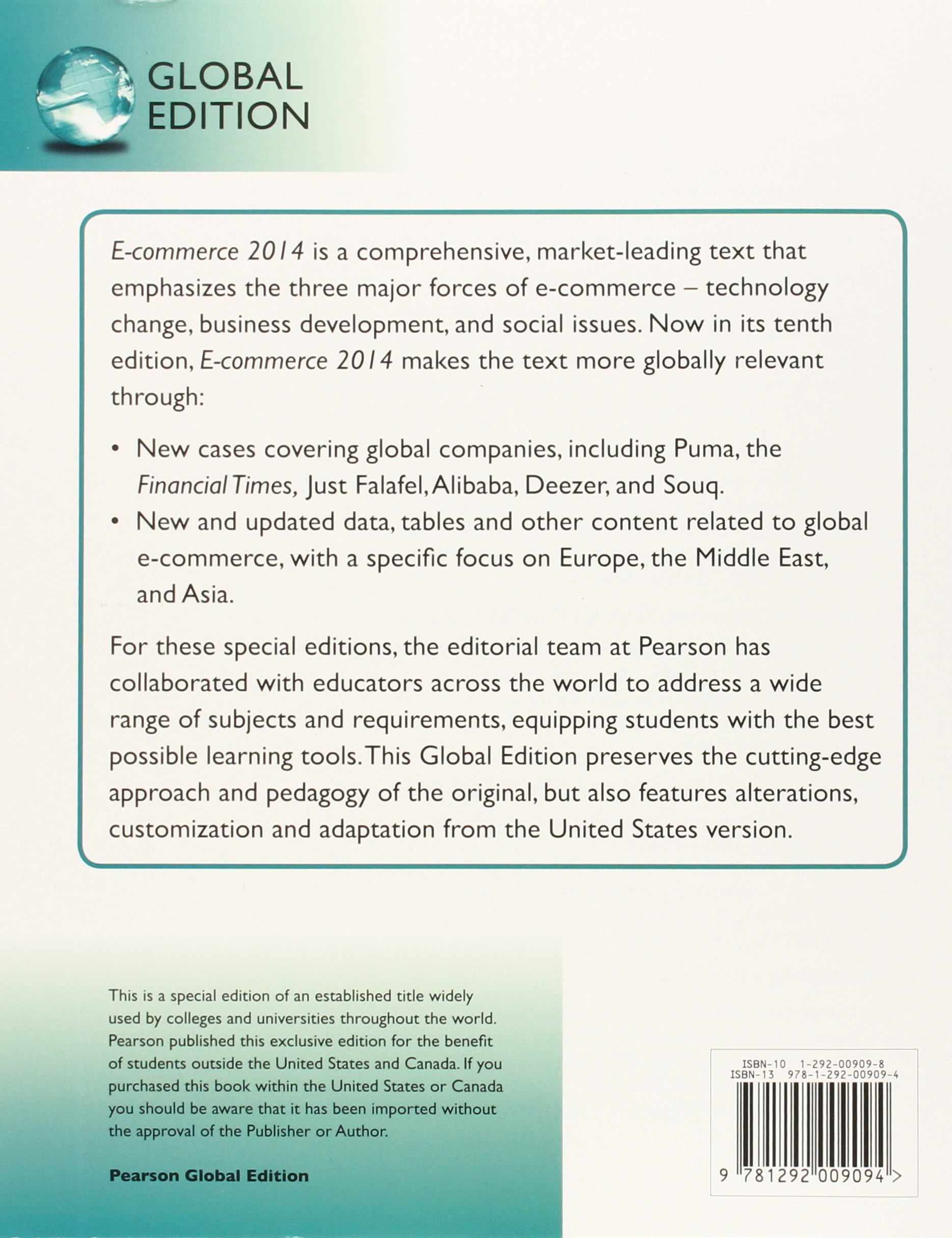 E Commerce 2014 Global Edition 10e Amazoncouk Ken - 
