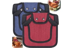 SONGIN Chicken Saddle For Hens, Chicken Aprons Clothes For Hens'S Back Sides Feather Wing Protector With Elastic Shoulder Straps Adjustable Snaps, Suit Small Medium and Large Hens Birds Poultry Care Supplies