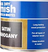 Rustins Quick Dry Varnish Mahogany 500ml Brand Rustins Interior Woodwork view 3