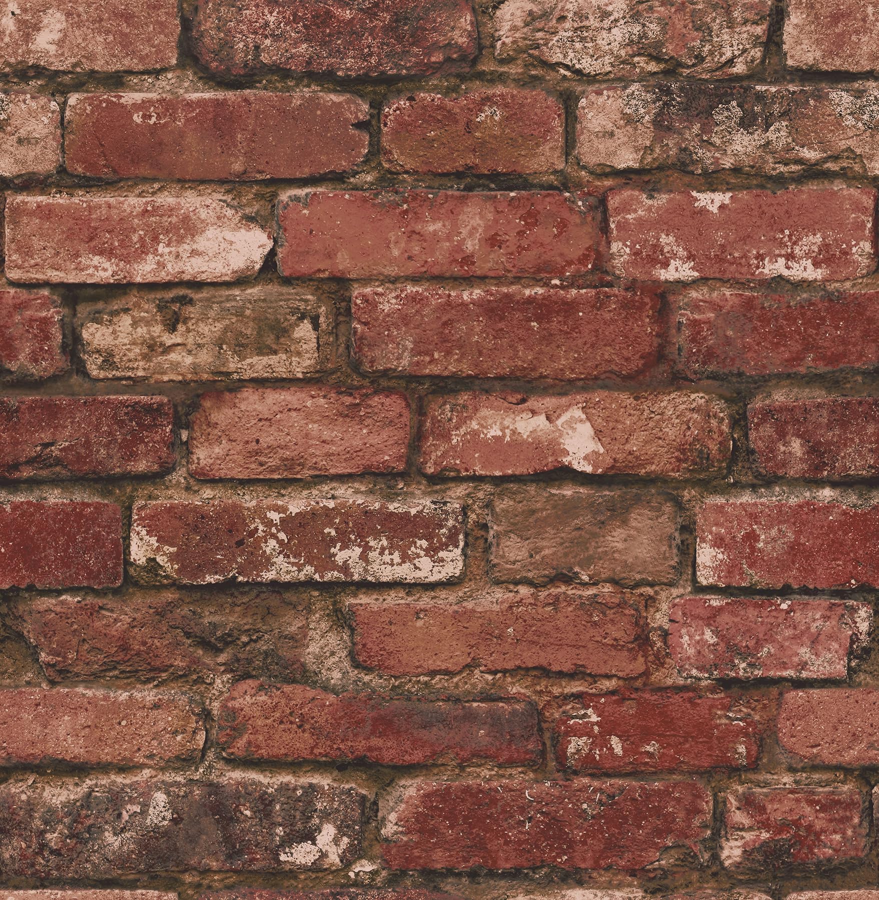 Fine Decor FD31285 Rustic Brick Wallpaper, Red