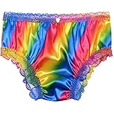 Satini Women's Satin Frilly Lace Sissy French Knickers Briefs Panties