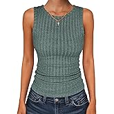 ANRABESS High Neck Tank Tops for Women Sleeveless Shirts Summer 2026 Basic Soft Slim Fit Racerback Trendy Casual Outfits