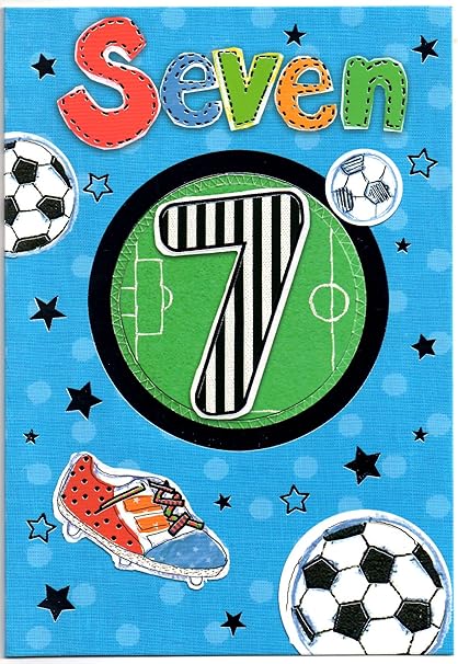 Biglietto Di Auguri Di Compleanno Per Sette 7 Anni Figlio Free 1st Class Post Uk Amazon It Cancelleria E Prodotti Per Ufficio