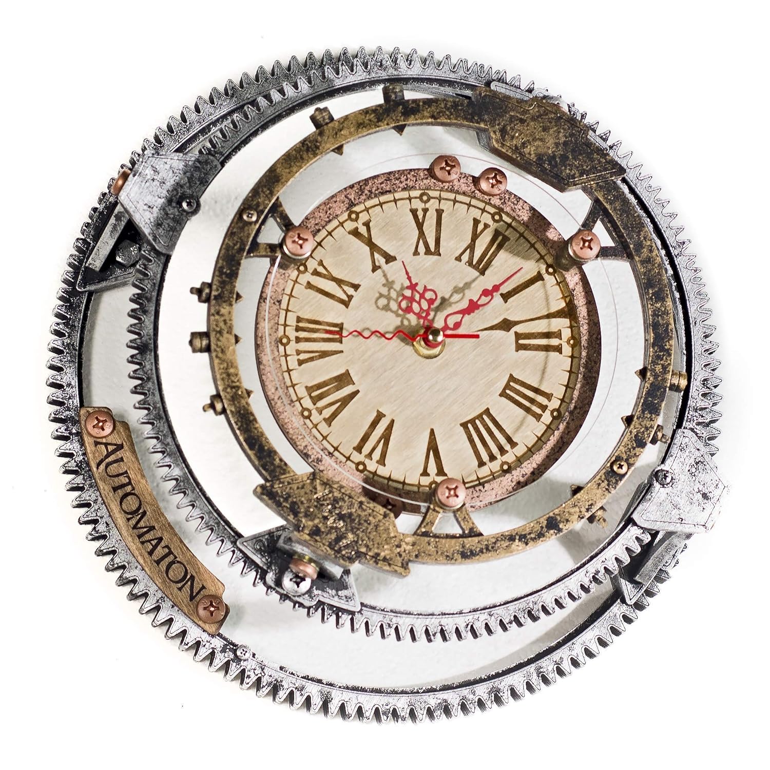 Amazon Com Automaton Armillary Sphere Wall And Desk Clock Handcrafted Steampunk Antique Astronomical Design Mechanical Gears Wooden Home Office Decor Personalized Gift Decorative Art Table Design Handmade