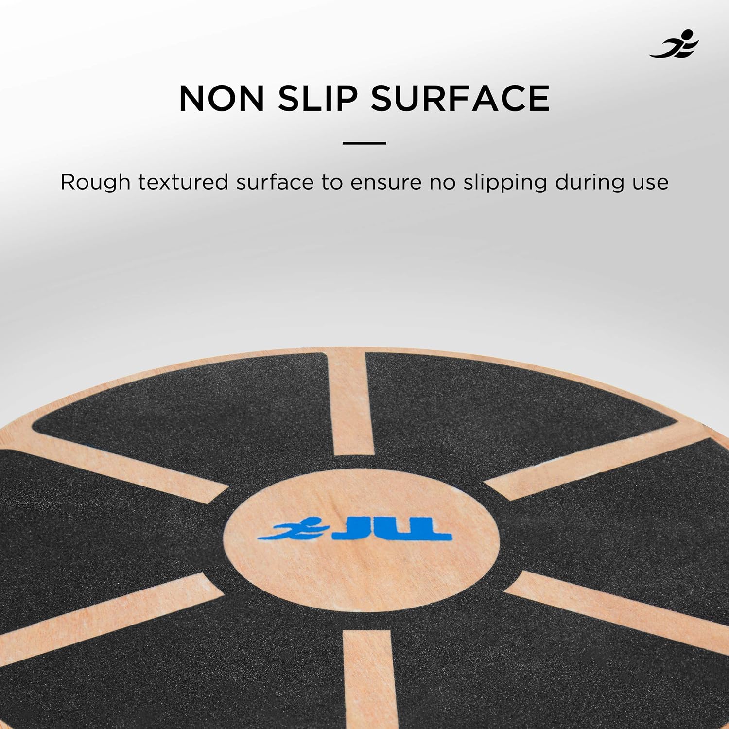 JLL® Wooden Balance Board, ANTI SLIP SURFACE, Exercise Fitness Workout Rehabilitation Training Exercise Wobble Board - Image 3