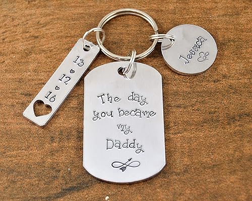 the day you became my daddy keyring