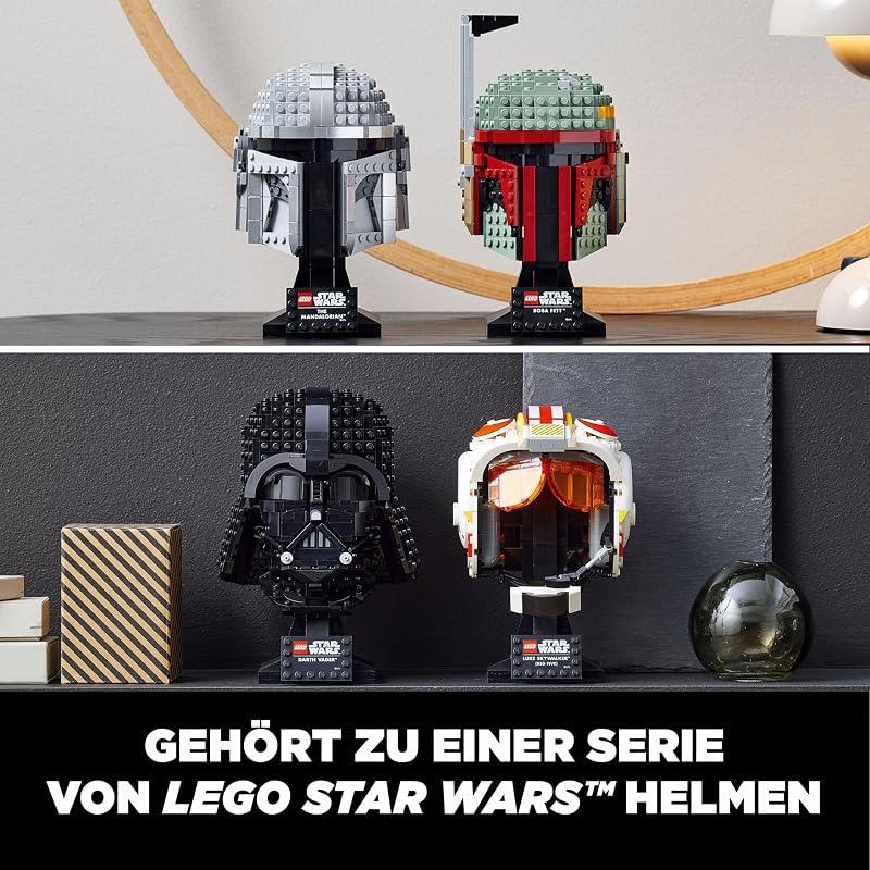 Star Wars Mandalorianer Helm Modell, Sammlerstück Zimmer-Deko und EIN tolles Geschenk für Erwachsene, Bausatz, Männer, Frauen, Mama, Papa, Sammler-Geschenkidee 75328 — Foto 6 von 8