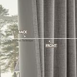CUCRAF 100% Blackout Curtains Charcoal Grey 52 x 90 Inches 2 Panels view 2