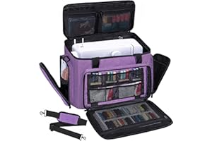 ITHWIU Sewing Machine Carrying Case with Multiple Storage Pockets for Accessories, Universal Tote Storage Bag Compatible with Most Standard Singer, Brother, Janome