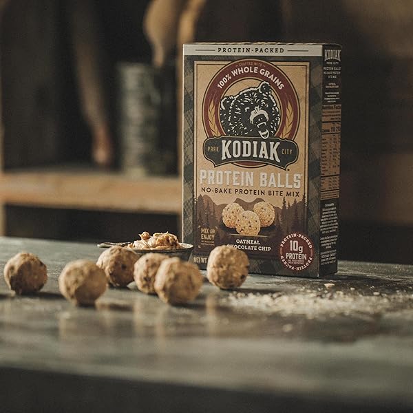 KODIAK OATMEAL PROTEIN BALL MIX, CHOCOLATE CHIP, HIGH PROTEIN, 100% WHOLE GRAINS, (PACK OF 1)