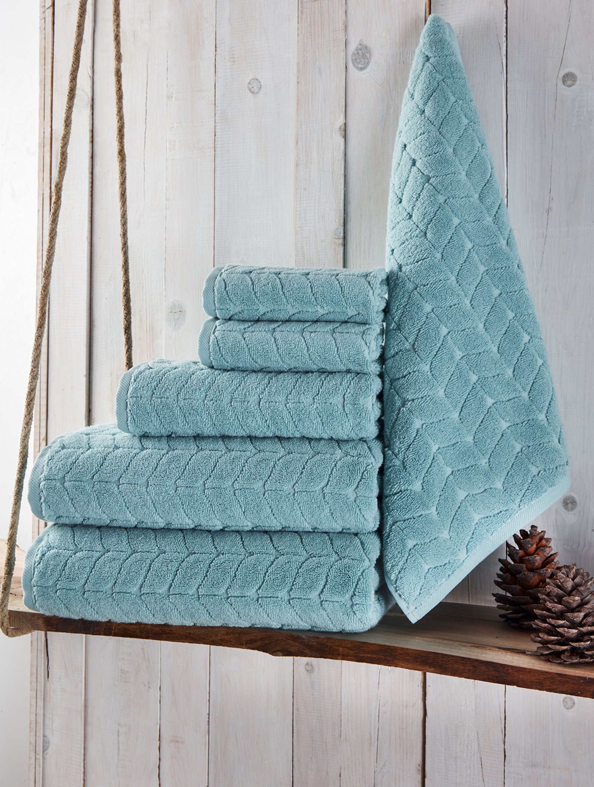 BAGNO MILANO Turkish Bath Towels, Soft Plush Jacquard Luxury Bath