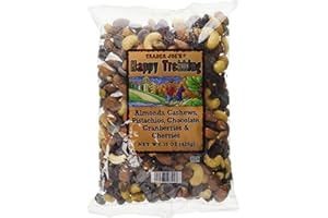 TJ'S Trader Joe's Happy Trekking...Almonds, Cashews, Pistachios, Chocolate, Cranberries & Cherries...15 oz. bag...Low Sodium...No Gluten