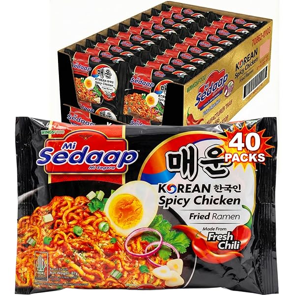 Amazon.com : Mi Sedaap Korean Spicy Chicken 3.06 oz (Pack of 5