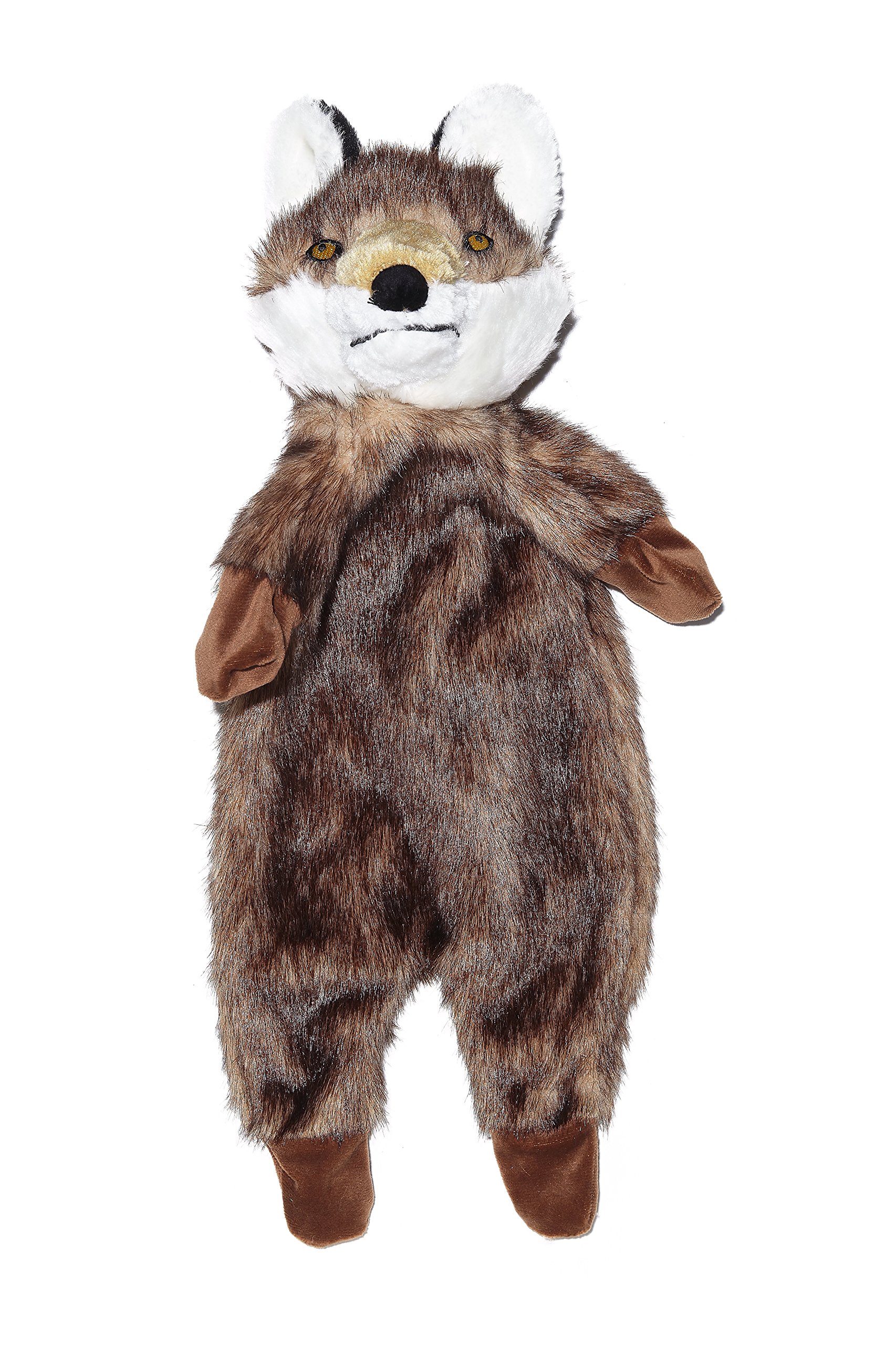 Pistachio Pet Plush Dog Toy - Unstuffed Fox With Squeaker. (Large)