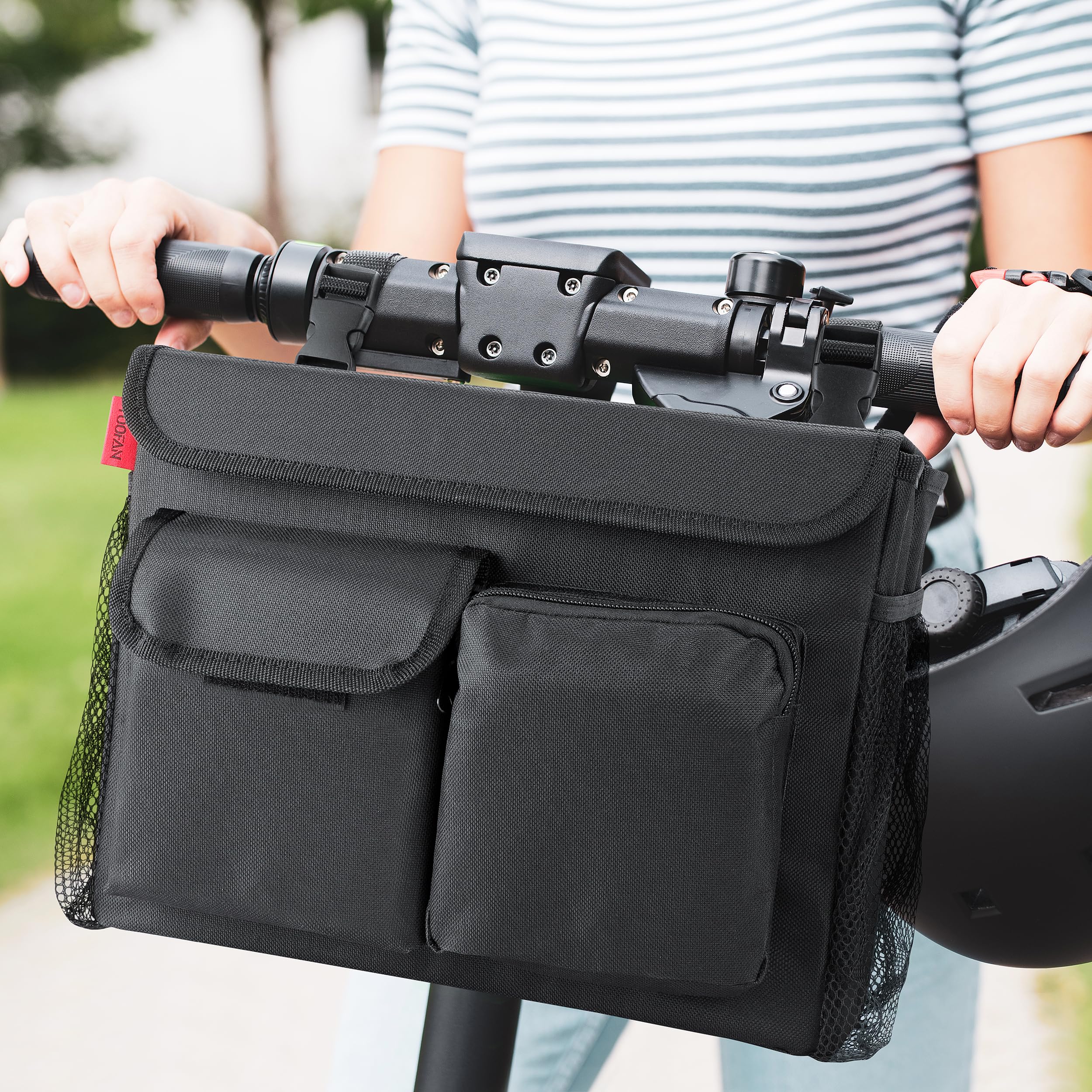 YOOFAN Mobility Scooter Bag – Convenient Organizer Pouch with 14-Inch Laptop Pocket and Cup Holders