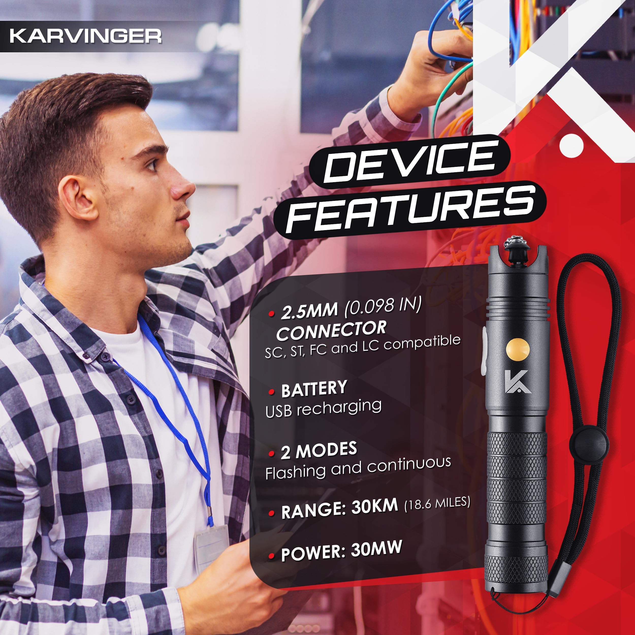 Mua Karvinger - 30mw Rechargeable Fiber Optic Laser - 30mw Battery ...