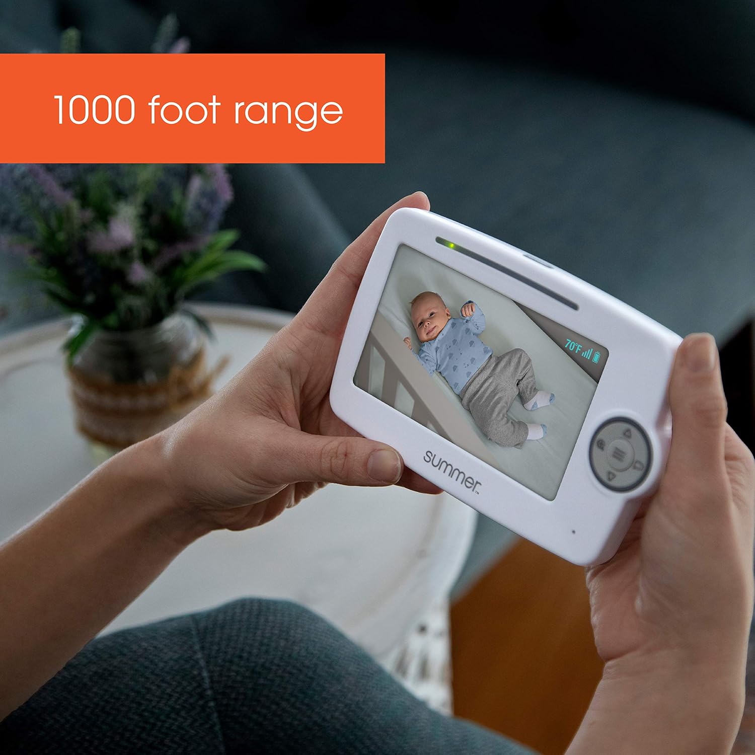 Summer Lookout 5” LCD Video Baby Monitor – Digital Zoom Baby Monitor with 1, 000ft Range – Features Two-Way Audio, Automatic Night Vision, Temperature Display, and No-Hole Wall Mount : Baby