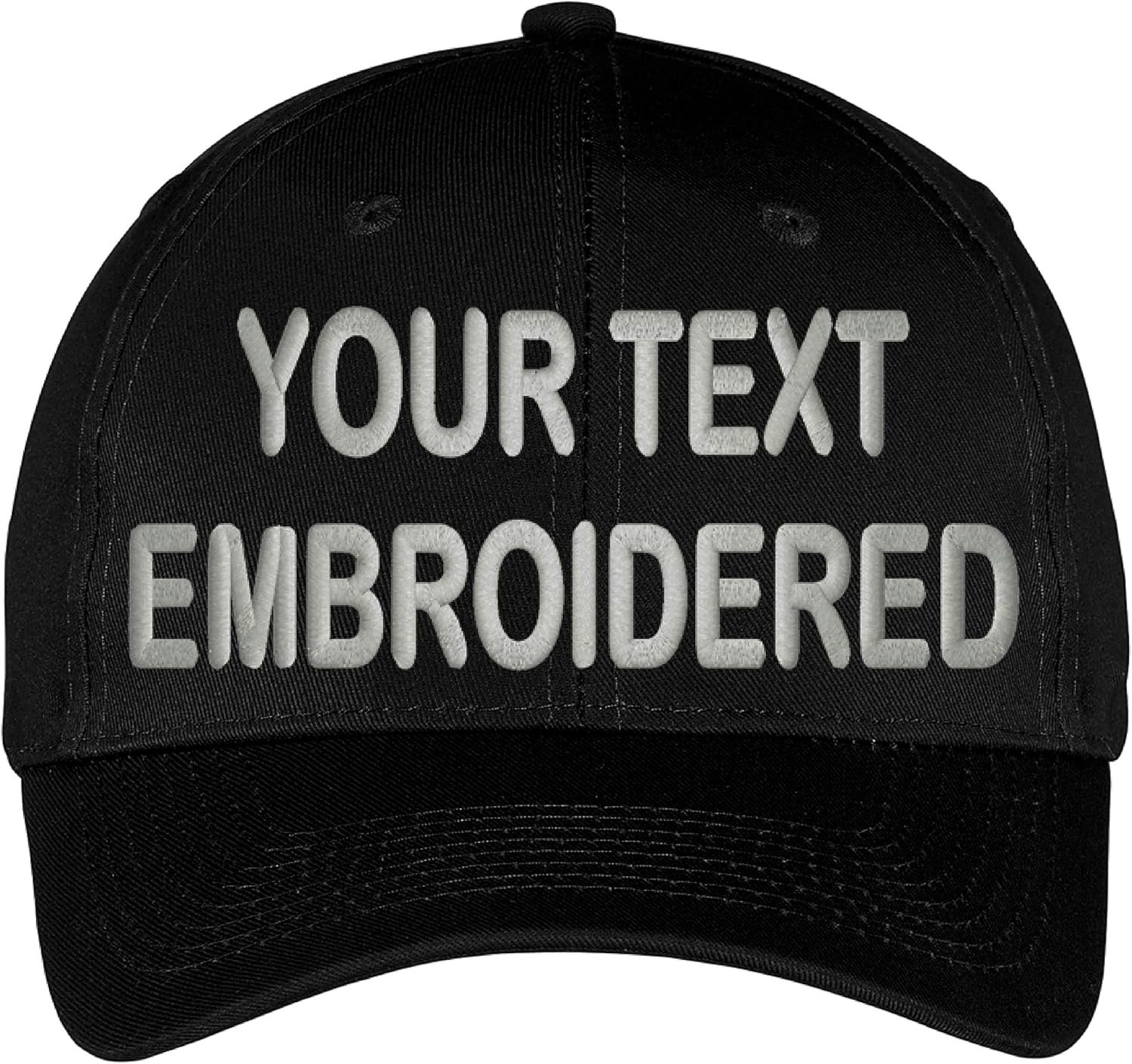 Custom Hat Add Your Own Text Embroidered Adjustable Size Curved Bill Cap