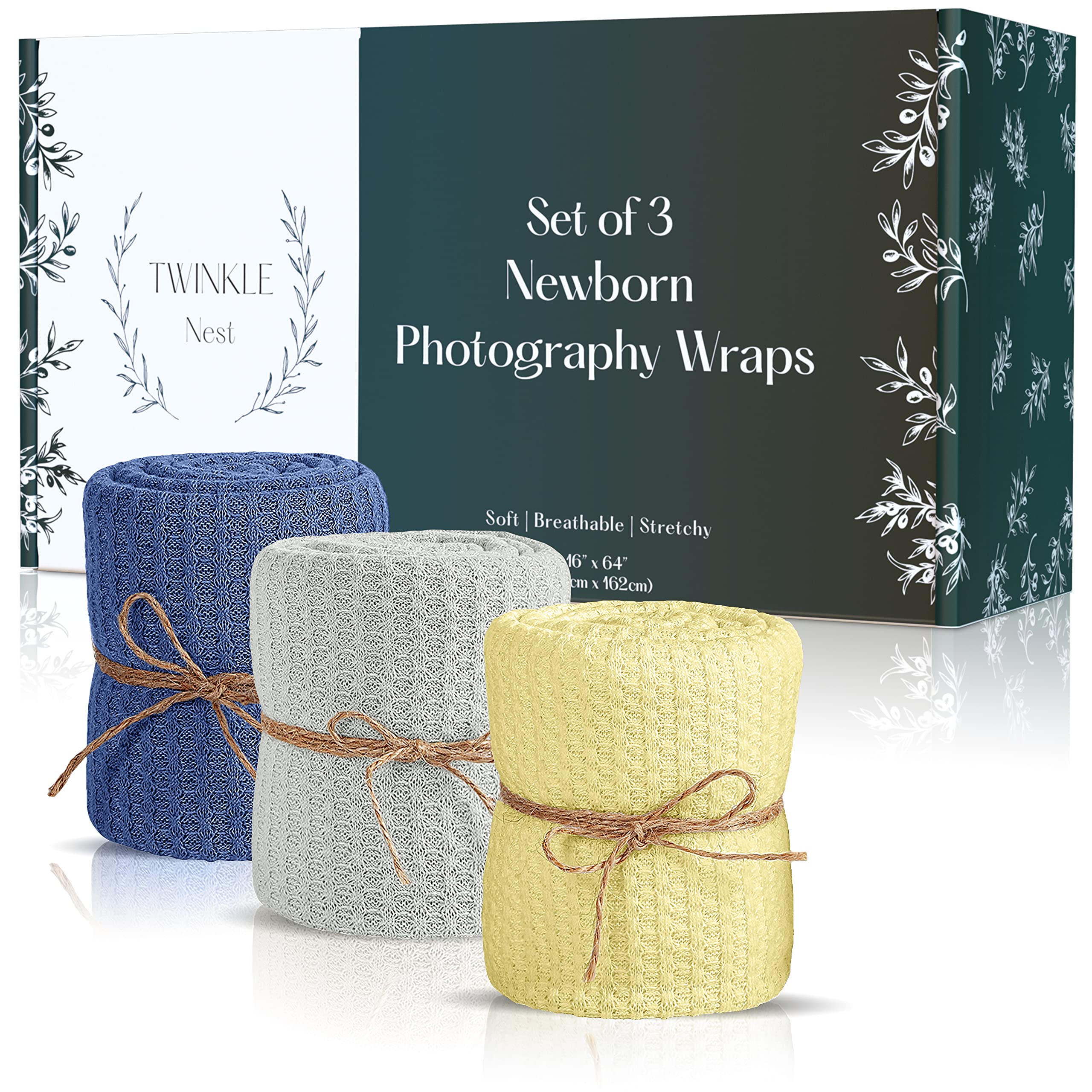 Twinkle Nest Baby Wrap: Newborn Photography Wrap. Baby Photoshoot Prop for Boy or Girl. Baby Swaddle Wrap and Receiving Blanket for Newborn Photography Props. Baby Photo Props